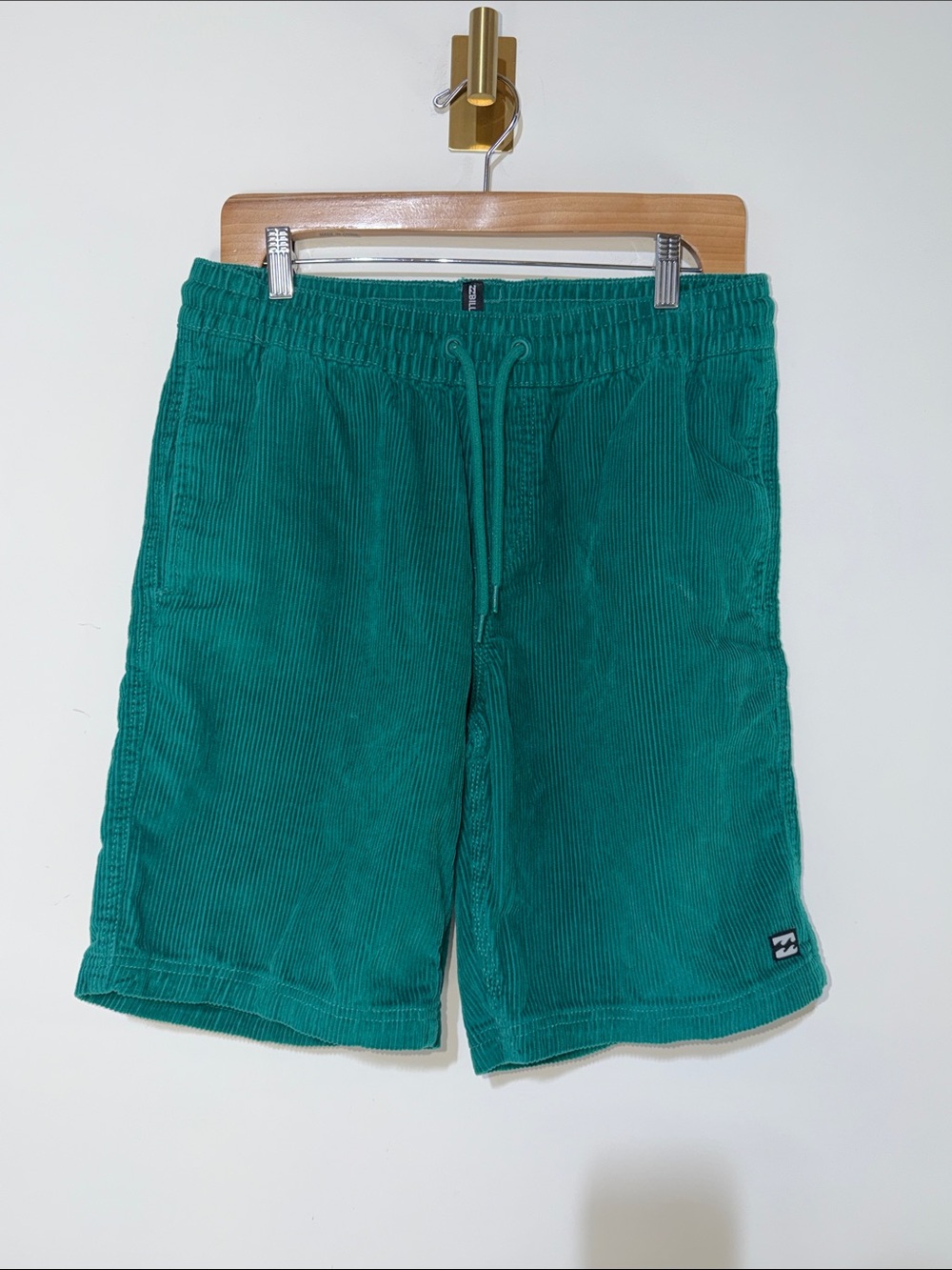 Billabong Teal Green Corduroy Drawstring Men's Shorts size small